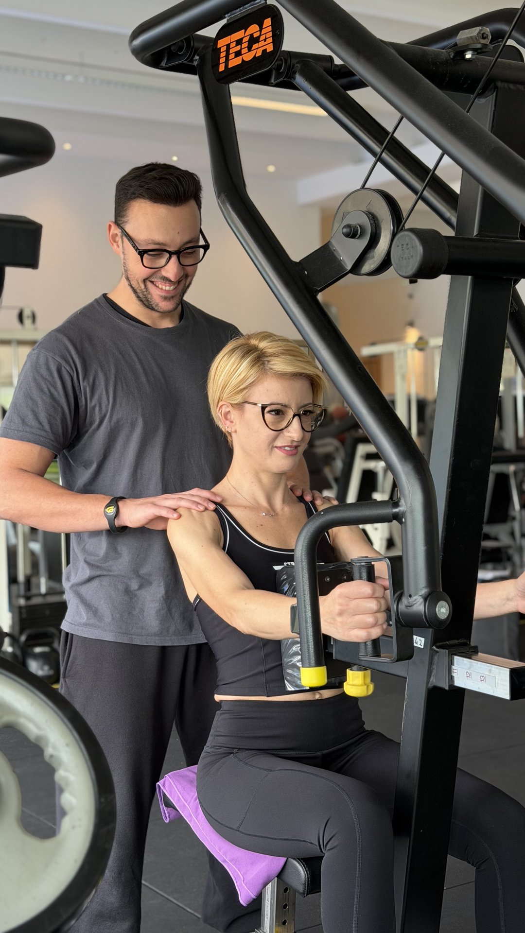 Sessione di riabilitazione in palestra